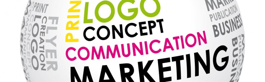 Globus med tekst som siganllerer markedsføring - marketing